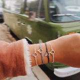 2 PCS/Set Boho Airplane Multilayer Bracelets Bangles for Women Map Charm Opening Cuff Gold Bangle Pulseras Mujer Jewelry 2018